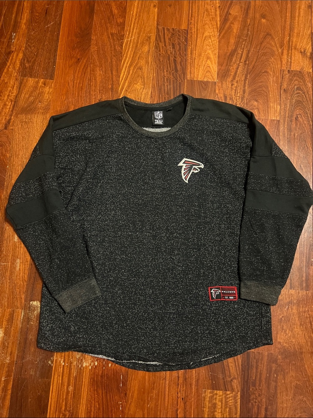NFL Atlanta Falcons Black Crewneck Lightweight Sweatshirt